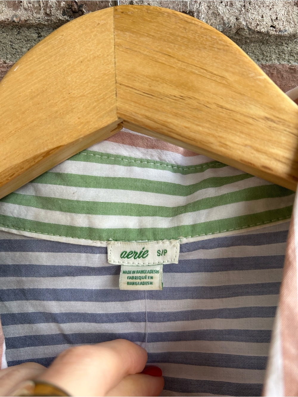 Aerie Striped Button-Up Shirt - Multicolor - Picture 2 of 3